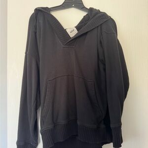 Aerie Off the Shoulder Black Hoodie